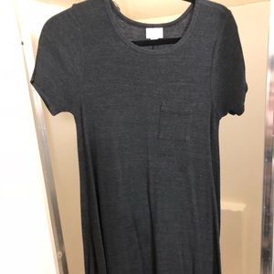 Lularoe Black charcoal gray Carly Dress